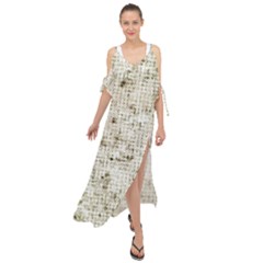 Geometric Abstract Sufrace Print Maxi Chiffon Cover Up Dress