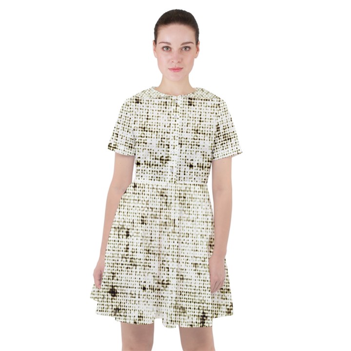 Geometric Abstract Sufrace Print Sailor Dress