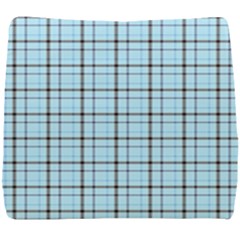 Sky Blue Tartan Plaid Pattern, With Black Lines Seat Cushion by Casemiro