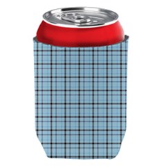 Sky Blue Tartan Plaid Pattern, With Black Lines Can Holder by Casemiro