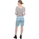 Sky blue tartan plaid pattern, with black lines Pocket Shorts View2