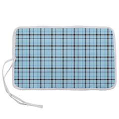 Sky Blue Tartan Plaid Pattern, With Black Lines Pen Storage Case (s) by Casemiro