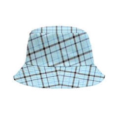 Sky Blue Tartan Plaid Pattern, With Black Lines Bucket Hat by Casemiro