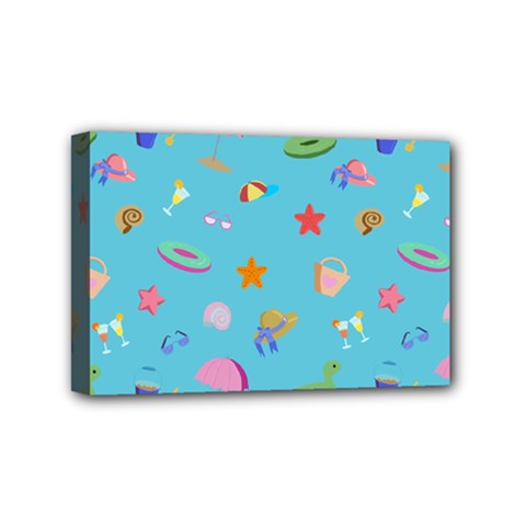 Summer  Beach  The Sun Mini Canvas 6  X 4  (stretched) by SychEva