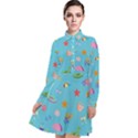 Summer  Beach  The Sun Long Sleeve Chiffon Shirt Dress View1