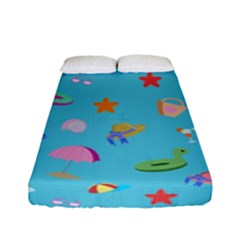 Summer  Beach  The Sun Fitted Sheet (full/ Double Size) by SychEva