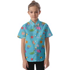 Summer  Beach  The Sun Kids  Short Sleeve Shirt by SychEva