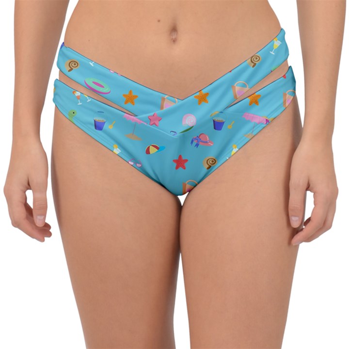 Summer  Beach  The Sun Double Strap Halter Bikini Bottom