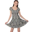 Steampunk Camouflage Design Print Cap Sleeve Dress View1