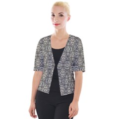 Steampunk Camouflage Design Print Cropped Button Cardigan