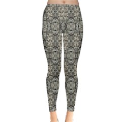 Steampunk Camouflage Design Print Inside Out Leggings by dflcprintsclothing