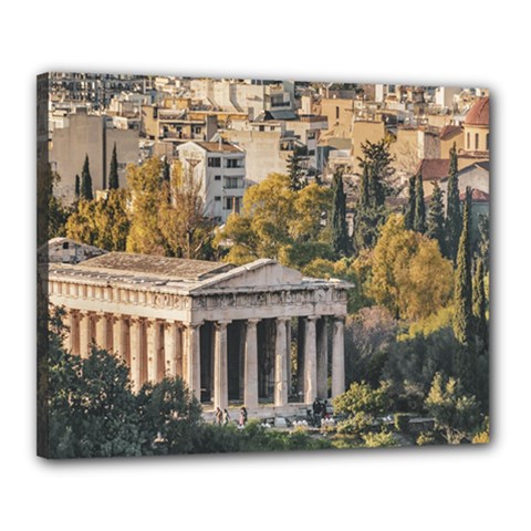 Athens Aerial View Landscape Photo Canvas 20  X 16  (stretched)