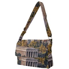 Athens Aerial View Landscape Photo Full Print Messenger Bag (l) by dflcprintsclothing