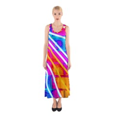 Pop Art Neon Wall Sleeveless Maxi Dress by essentialimage365