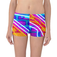 Pop Art Neon Wall Boyleg Bikini Bottoms by essentialimage365