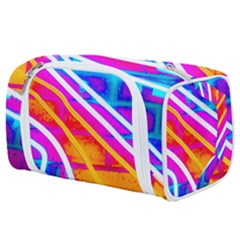 Pop Art Neon Wall Toiletries Pouch by essentialimage365