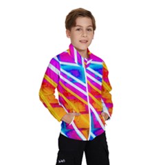 Pop Art Neon Wall Kids  Windbreaker by essentialimage365