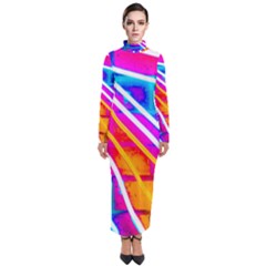 Pop Art Neon Wall Turtleneck Maxi Dress by essentialimage365