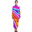 Pop Art Neon Wall Turtleneck Maxi Dress View1