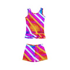 Pop Art Neon Wall Kids  Boyleg Swimsuit by essentialimage365