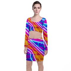 Pop Art Neon Wall Top And Skirt Sets by essentialimage365