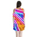 Pop Art Neon Wall Shoulder Cutout Velvet One Piece View2