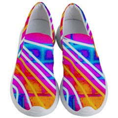 Pop Art Neon Wall Women s Lightweight Slip Ons by essentialimage365