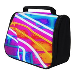 Pop Art Neon Wall Full Print Travel Pouch (small) by essentialimage365