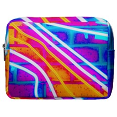 Pop Art Neon Wall Make Up Pouch (large) by essentialimage365