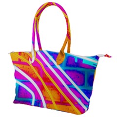 Pop Art Neon Wall Canvas Shoulder Bag by essentialimage365