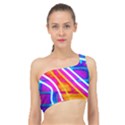 Pop Art Neon Wall Spliced Up Bikini Top  View1