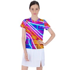 Pop Art Neon Wall Women s Sports Top by essentialimage365