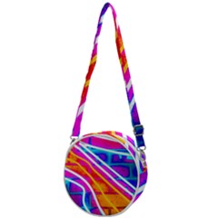 Pop Art Neon Wall Crossbody Circle Bag by essentialimage365