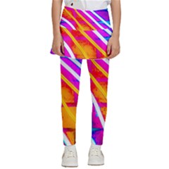 Pop Art Neon Wall Kids  Skirted Pants