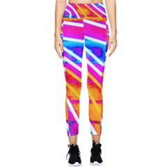 Pop Art Neon Wall Pocket Leggings 