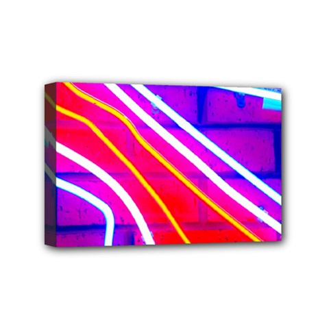 Pop Art Neon Lights Mini Canvas 6  X 4  (stretched) by essentialimage365