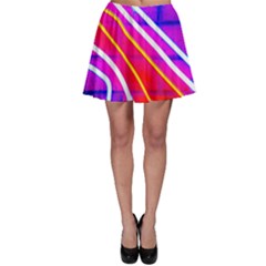 Pop Art Neon Lights Skater Skirt by essentialimage365