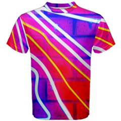 Pop Art Neon Lights Men s Cotton Tee by essentialimage365