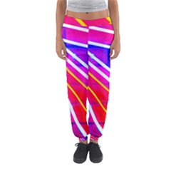 Pop Art Neon Lights Women s Jogger Sweatpants by essentialimage365