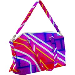 Pop Art Neon Lights Canvas Crossbody Bag by essentialimage365