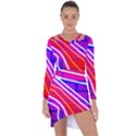 Pop Art Neon Lights Asymmetric Cut-Out Shift Dress View1