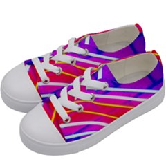 Pop Art Neon Lights Kids  Low Top Canvas Sneakers by essentialimage365