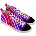 Pop Art Neon Lights Men s Mid-Top Canvas Sneakers View3