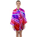 Pop Art Neon Lights Long Sleeve Satin Kimono View1