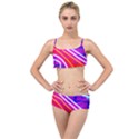 Pop Art Neon Lights Layered Top Bikini Set View1