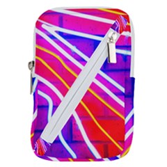 Pop Art Neon Lights Belt Pouch Bag (large) by essentialimage365