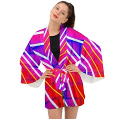 Pop Art Neon Lights Long Sleeve Kimono by essentialimage365