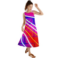 Pop Art Neon Lights Summer Maxi Dress by essentialimage365