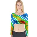 Pop Art Neon Wall Long Sleeve Crop Top View1