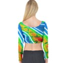 Pop Art Neon Wall Long Sleeve Crop Top View2